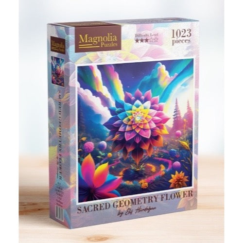 Magnolia 8612 Sacred Geometry Flower Elif Hurdogan Special Edition 1000pc Jigsaw Puzzle