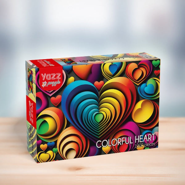 Yazz Puzzle 3831 Colorful Heart 1000pc Jigsaw Puzzle